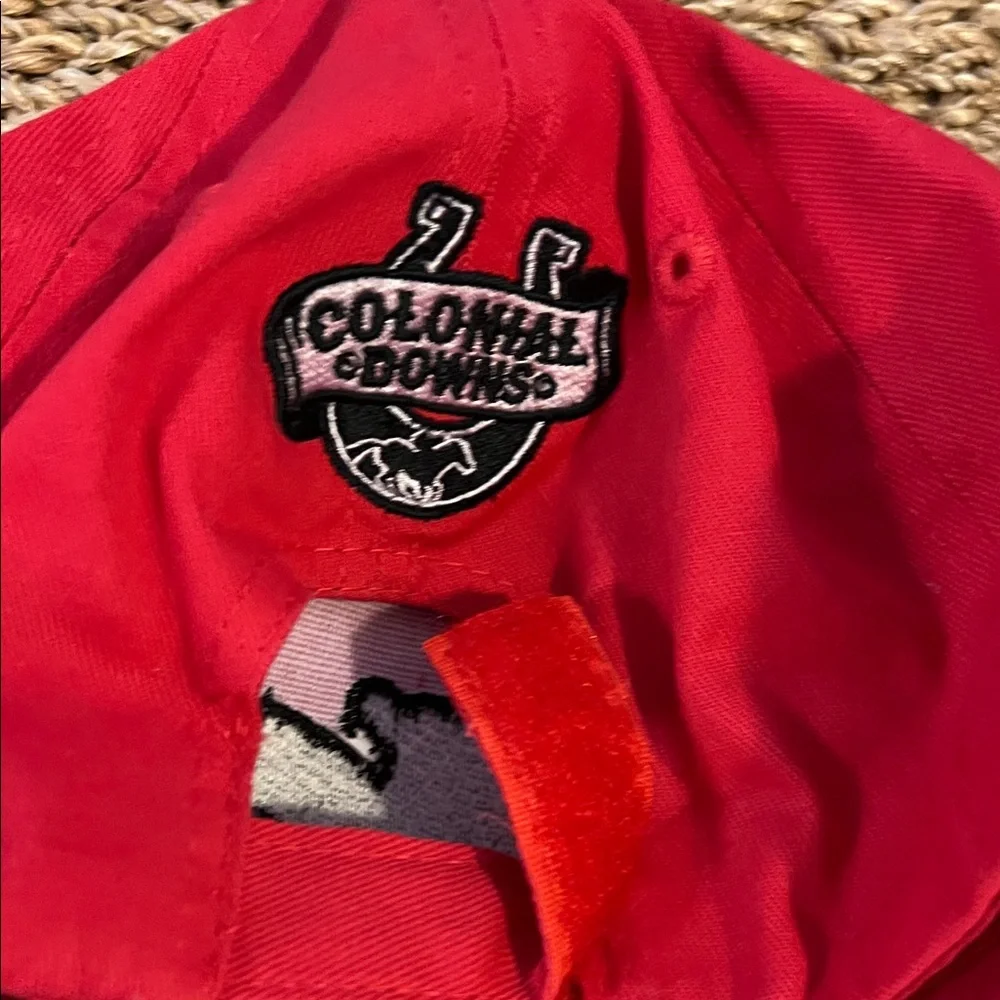 Colonial Downs Horse Racing Racetrack Hat/Cap with Black Horse Silhouette